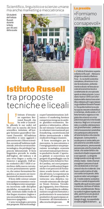 Orientamento in ingresso  stampa locale ottobre 2026
